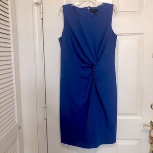 3 Donna Karan New York Sheath Sleeveless Royal Blue Detail Cocktail Dress